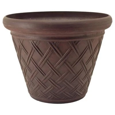 Arcadia Garden Products Plant Pot 18"X14" Outdoor Classic Large Round Chocolate - Image 1 of 4