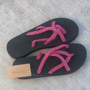 Chitobae Womens Pink Braided Strappy Sandals Size 6 - Bild 1 von 6