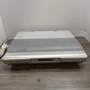 SONY UNDER CABINET SILVER RADIO / CD PLAYER ICF-CDK50 ( works great no remote) * - Picture 1 of 6