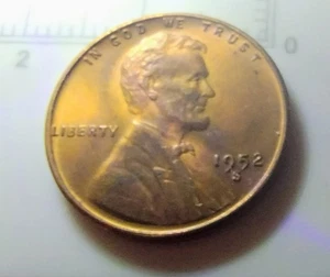 1952 S LINCOLN WHEAT PENNY L ON RIM MISSING PART OF LETTER P & O REVERSE. MLPOS - Picture 1 of 2