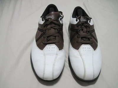 Zapatos de golf Callaway Chev Comfort para hombre talla 10,5 M171 blancos/marrones Foto 1 de 4
