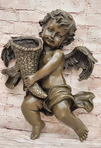 Kirchendeko Bronze Baby Junge Engel Skulptur Figur Kunstwerk Abverkauf Deko - Bild 1 von 10