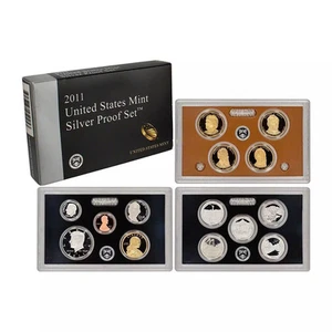 2011-S U.S. Silver Proof Set: Complete 14-Coin Set, with Box and COA - Picture 1 of 2