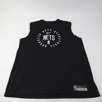 Brooklyn Nets Nike NBA Authentics Dri-Fit Sleeveless Shirt Men's Black Used - Image 1 of 3