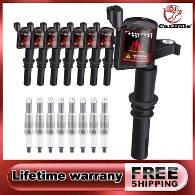 8Pack Ignition Coils & Spark Plug For 2006-2008 Lincoln Mark LT Navigator 5.4L - Image 1 of 4