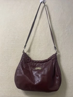 Bolso de hombro mediano vintage años 70 Etienne Aigner cuero marrón borgoña Foto 1 de 4