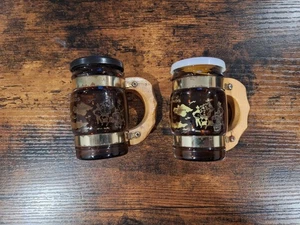 Vintage Virgin Islands Salz und Pfefferstreuer, Fassdesign, Glas, Karte - Bild 1 von 14