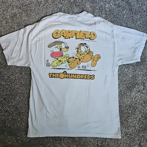 The Hundreds x Garfield Colab Size Large Streetwear White Short Sleeve Shirt - Picture 1 of 10