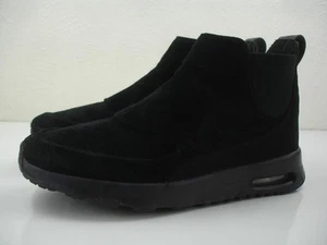 Womens 7.5 B M Nike Air Max Thea Mid Black Suede Leather Boots Bootie 859550-002 - Picture 1 of 13
