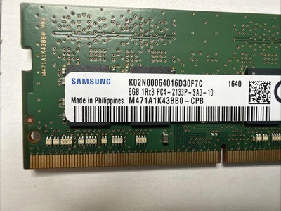 Samsung M471A1K43BB0-CPB 8GB PC4-17000 DDR4-2133MHz Non-ECC Unbuffered SoDimm - Image 1 of 3
