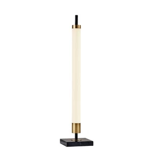 Adesso Piper 30-inch Black and Antique Brass LED Table Lamp Black - Picture 1 of 4