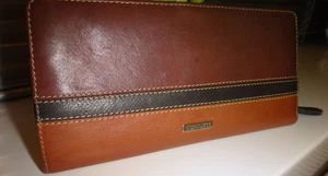Visconti Soft Leather Brown Mix Purse 16 Cards Bifold & Zip Around 🌺🌺 - Picture 1 of 10