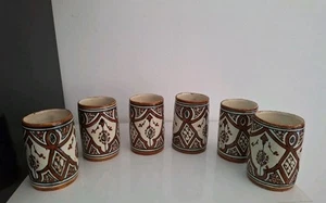Vase Safi Céramique Marocaine Potterie Vintange À Motif Du Maroc - Photo 1 sur 11