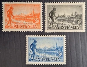 1934 Australia Set Cent of Victoria Aborigine Stamps P10 1/2 Mint Cat £64.75 - Bild 1 von 2