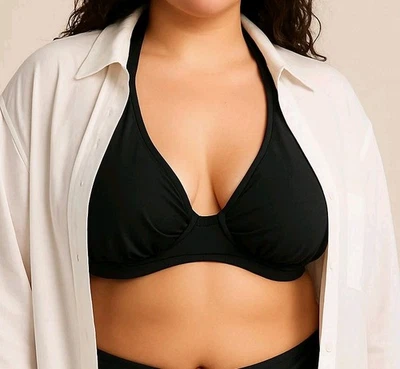 Traje de baño bikini halter cobertura completa negro SHAPERMINT talla 2XL NUEVO CON ETIQUETAS Foto 1 de 4