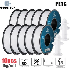 10KG 1,75mm 1kg / rolka PETG biała GEEETECH Drukarka 3D Filament PETG Filamenty US - Zdjęcie 1 z 8