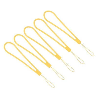 18,5 cm Silikon Handschlaufe Schlüsselbänder, 5 Stück kurzes Schlüsselband, gelb Style 2 - Bild 1 von 4