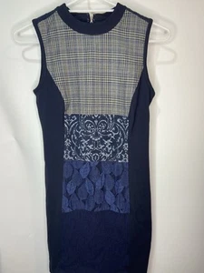 Desigual Women Multicolor Dress Size 36 EUR (10) Knit / Lace Panels Sleeveless - Picture 1 of 10