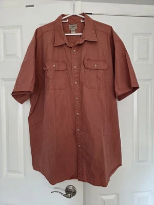 LL Bean Sunwashed Canvas Shirt Mens XXL Tall Chore Barn Workwear Outdoors 270136 - Image 1 of 4
