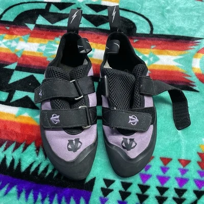 Zapatos de escalada en roca EVOLV VTR 3D para mujer talla 5,5 púrpura negro hechos en EE. UU. Foto 1 de 4