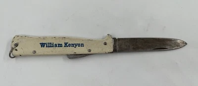 CUCHILLO PLEGABLE MERCATOR ALEMANIA VINTAGE - Grabado "WILLIAM KENYON" Usado. Foto 1 de 4