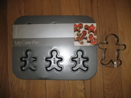Crate & Barrel Gingerbread Cakelet Cake Pan & Pancake Mold NEW - Image 1 of 1