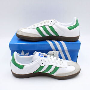 Adidas Samba OG Shoes in Cloud White/Green/Supplier Colour (IG1024) US Size 6.5
