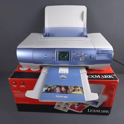 Vintage Printer Lexmark P915 Inkjet Box Manual Power Cord Home Photo Card Reader - Image 1 of 4