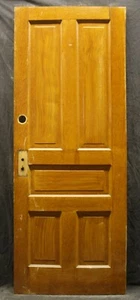 3 avail 29.5"x79" Antique Vintage Old SOLID Wood Wooden Interior Doors 5 Panels - Picture 1 of 11