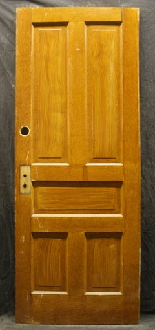 3 avail 29.5"x79" Antique Vintage Old SOLID Wood Wooden Interior Doors 5 Panels Cover