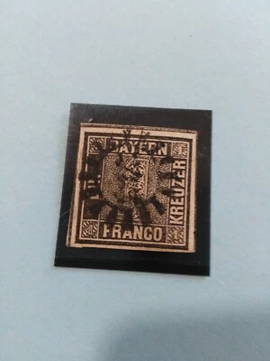 Sello 1849 1 Crucero Negro Baviera / Baviera # 1, ¡Envío Gratis! Foto 1 de 2