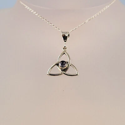 Blue-Iolie Celtic Pendant, Celtic Design, Cabochon Gemstone, Handmade Jewellery - Image 1 of 4