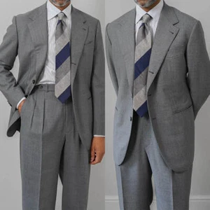 Men's Suits Notch Lapel Single Breasted Formal Business Office Casual 2 Pcs - Picture 1 of 16