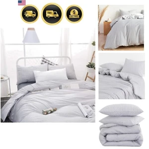 Juego de edredón ropa de cama de algodón tamaño king edredón hilo estilo granja moderno - Imagen 1 de 7