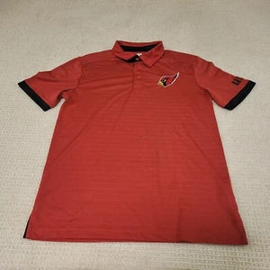 Arizona Cardinals Shirt Mens Medium Red NFL Team Football Apparel Polo SS - Foto 1 di 10