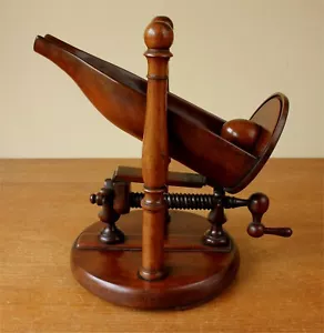 Antique Mahogany Champagne Pourer Cradle. Regency Wooden Bottle Holder. c1820 - Picture 1 of 18