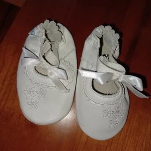 Robeez White Leather Baby Girl Dress Shoe 0 3 6 month Christening Easter Special - Picture 1 of 5