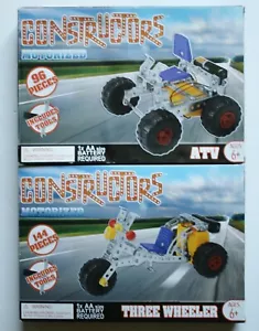 Lot of 2 CONSTRUCTORS Motorized 2015 ATV Kit 96 Pc. & Three Wheeler Kit 144 pc. - Picture 1 of 5