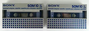 SONY SOM 10 - 2 COMPUTER CASSETTE - NUOVE SIGILLATE - NEW SALED - Foto 1 di 4