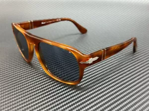 PERSOL PO3310S 96 56 Terra Di Siena Blu Unisex 57 mm Occhiali da sole - Foto 1 di 5