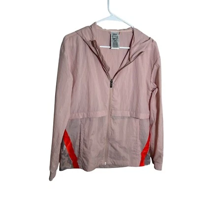 Chaqueta Adidas Para Mujer XS Rosa Cortavientos Cremallera Ligera Sudadera con Capucha Estampada Foto 1 de 4