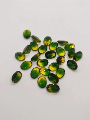 Bi-Color Tourmaline Hydro 9x11–15x20mm Oval – Created Faceted Gem - Image 1 of 4