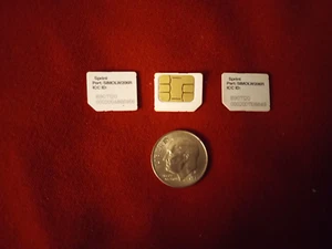 Lot of 3 Sprint SIMOLW206R CDMA Micro Sim Cards NOT FOR ACTIVATION! *READ BELOW! - Picture 1 of 1