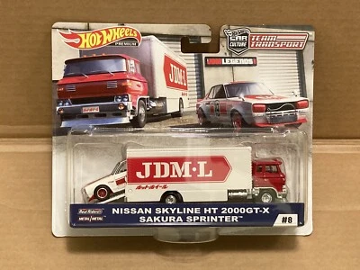 2019 Hot Wheels Team Transport Nissan Skyline HT 2000GT-X & Sakura Sprinter - Image 1 of 4