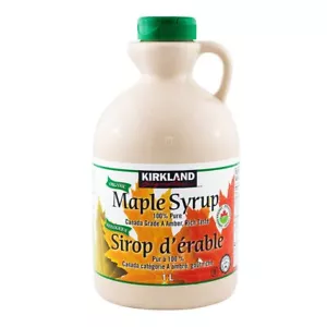 Kirkland Signature 100% Maple Syrup, Dark Amber, 33.8 fl. oz. - Picture 1 of 5