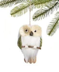 Macy's Holiday Lane Brown & White Owl Christmas Ornament - Picture 1 of 1