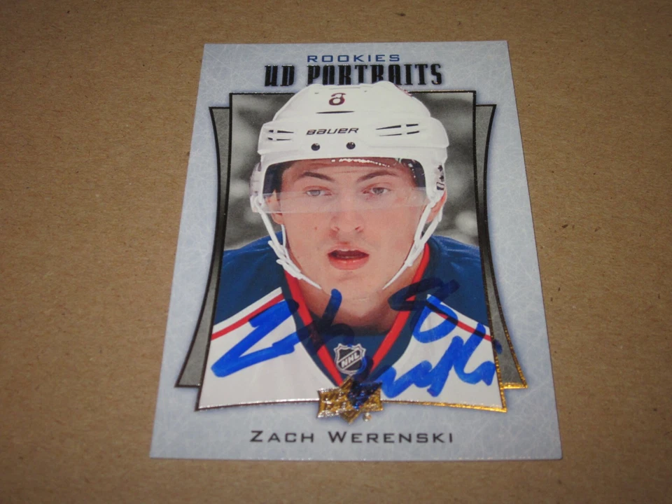 ZACH WERENSKI SIGNED AUTOGRAPHED 2016-17 UPPER DECK ROOKIE PORTRAITS CARD # P-89 - Image 1 of 1