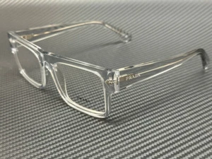 PRADA PR A01V 17P1O1 Transparent Grey Men's 57 mm Eyeglasses - Picture 1 of 5