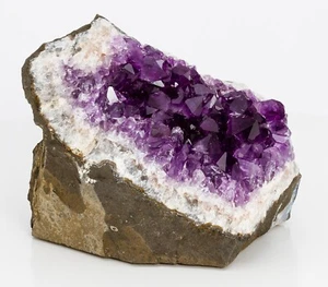 Amethyst Geode Cut Base Crystal Cluster Gift Decor Purple 2.19 lbs H1718 - Picture 1 of 13