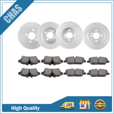 Front And Rear Brake Ceramic Pads & Rotors Kit For 2007-2015 Mini Cooper Chili Foto 1 de 4